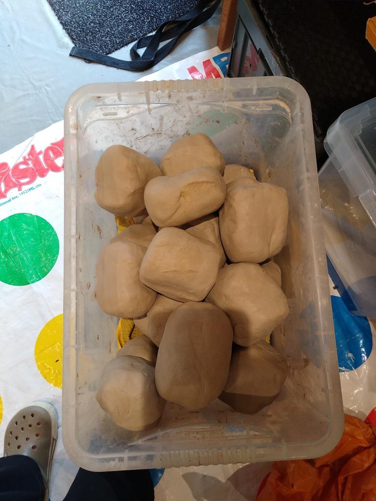Balls of clay
